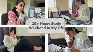 STUDY VLOG - 20+ Hours Productive Weekend In My Life (study motivation)