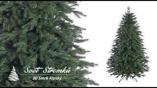 Umělý vánoční 3D stromek Smrk Alpský