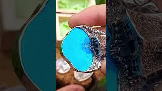 Серебряное кольцо Домик медитация #Национальныйкулон с Бирюзой и серьги -в  Германию!#ювелир#бирюза