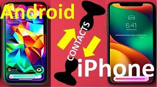 How to Transfer Contacts from Android to iPhones without PC or App.