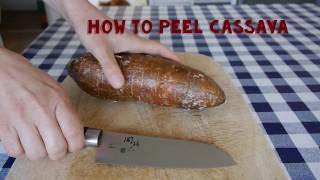 How to Peel Cassava │Mi Terruno Food