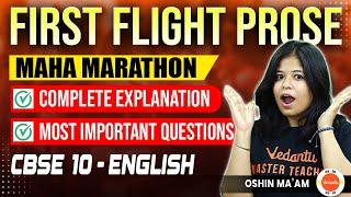Class 10 English All Chapter Revision  CBSE Board Exam 2024 First Flight Most Important Questions 