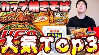 「【爆食レビュー】カップ焼きそばトップ3を食べ比べ！最後まで美味しく食べられるのか!?