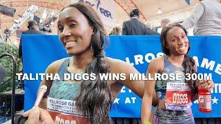 Talitha Diggs on winning Millrose Games 300m and family legacy