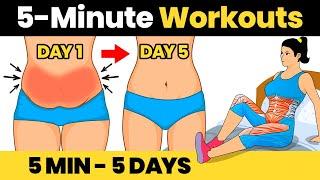 5 MINUTES FUN - QUICK BELLY WORKOUT - Do This For 5 Days & See What Happens 