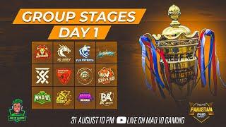 FREE FIRE PAKISTAN CUP || GROUP STAGES DAY 1| FREE FIRE TOURNAMENTS - PRESENTED BY : @mad10gaming