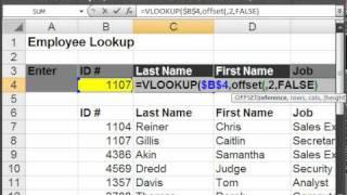 Make a Dynamically Updated Vlookup Table in Microsoft Excel