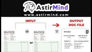 INVOICE IMAGE TO TEXT EXTRACTION | OCR |  ASTIRMIND