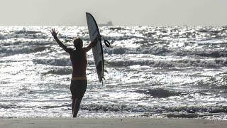 More Hurricane Francine Surfing in Galveston