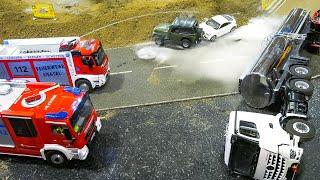 RC FIRE TRUCKS, RC FIRE RESCUE OPERATION, RC TRUCK CRASH! FASZINATION MODELLBAU 2024 FRIEDRICHSHAFEN