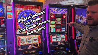 When you get the biggest Top Dollar Jackpot on $10 Denom $20 a spin!