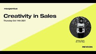 Creativity in Sales - Ashley Zagst, AE of Chili Piper, speaks at RevGenius RevCon 2021.