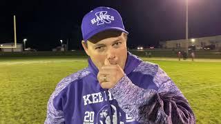 Kee High football coach Chad Winters after a 42-40 win over Turkey Valley