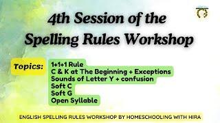 Spelling Rules Workshop Day 4/ Doubling of the Final consonant in stressed syllables/ Open Syllable