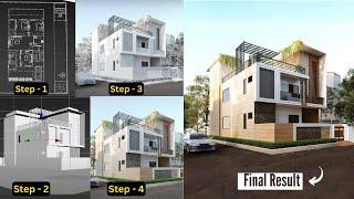 Exterior Design with 3ds Max & V-Ray | Step by Step Tutorial for Beginners