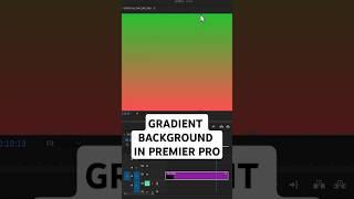 How To Create a Gradient Background In Premiere Pro.