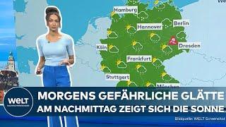 WETTER IN DEUTSCHLAND: Achtung Glätte! Schnee, Frost und teils sonnige Abschnitte