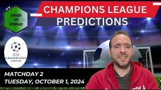 Champions League Predictions, Picks & Parlays | Matchday 2 (Oct 1)