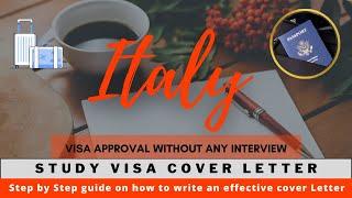 How to write a perfect Visa request Cover letter | study visa Italy | Complete guide | Deep Focus