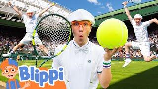 Blippi at Wimbledon Match Day  | Blippi Plays Tennis! | Educational Videos for Kids