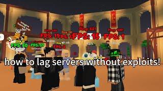 HOW TO LAG SERVERS WITHOUT EXPLOITS! (TROLL METHOD)