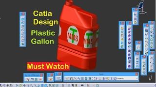 Catia V5 | Video Tutorial for Beginners |  Generative Shape Design | Plastic Gallon | Technical MMS