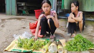 orphans orphan girl went to the forest to find vegetables and sell them to make a living