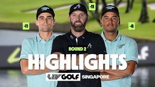 LIV Golf Singapore Round 2 Highlights | Dustin Johnson & Joaco Niemann Tied at -11