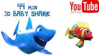 3D Baby Shark Song  Ad FREE 44Min 