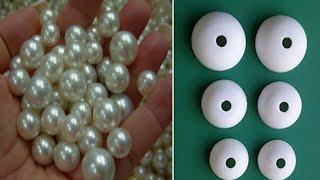 How To Make Beautiful Pearl Earrings | DIY Silk Thread Jumkas Making at Home | Pearl Jewelry |