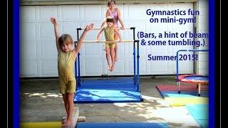 3 Sister Gymnastics In At Home Mini Gym - Bar Fun & More