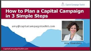 3 Simple Steps to Plan for a Capital Campaign w/ Amy Eisenstein