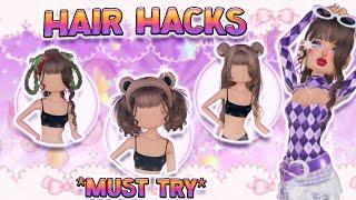 10 *HAIR HACKS* with *NEW HAIRS* to try in Dress To Impress | gwenchii