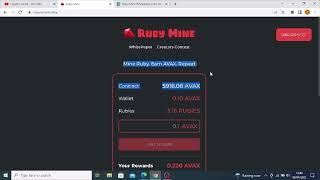 Ruby Mine (Avax Miner) Just launched!!