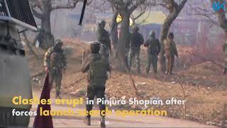 Clashes erupt in Pinjura Shopian after forces launch search operation