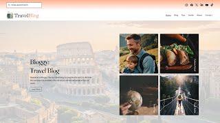 Bloggy: Travel Blog Website Template for Wix