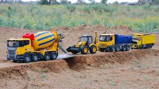 Jcb 5cx backhoe and Tata truck 2518 and Tata Tipper Truck | road construction  | jcb