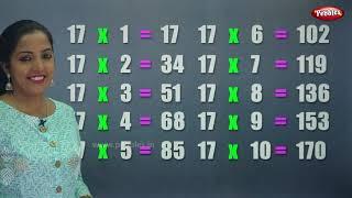 Table of 17 in Hindi | 17 का पहाड़ा | Multiplication Tables Hindi | Learning Video | Pebbles Hindi