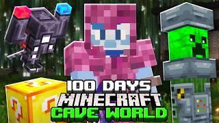 I Survived 100 Days in a CRAZY CAVE WORLD in Minecraft