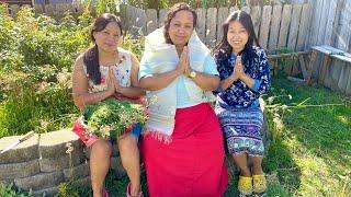 Kitchen garden: Manipuri family in Normal, Illinois, USA.