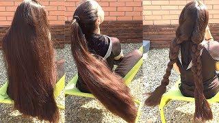 RealRapunzels - Superthick hairplay in chair outside (preview)