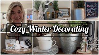 Cozy Winter Home Tour 2024 | After Christmas Decorate With Me | Winter Decorate With Me