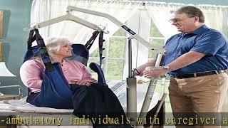 Invacare Lightweight Hydraulic Patient Lift | Medium Full Body Mesh Sling | 450 lb. Weight Capacity