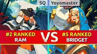 GGST ▰ SQ (#2 Ranked Ramlethal) vs Yoyomaster (#5 Ranked Bridget). High Level Gameplay