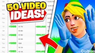 50 BEST Fortnite Video Ideas That Will Grow Your Channel in Chapter 4!