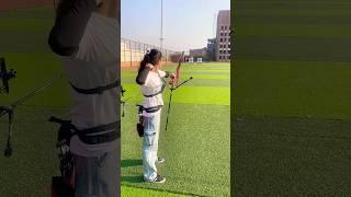 Perfect Form, Perfect Shot: Archery in Action  #precisionshooting  #recurvebow  #targetpractice
