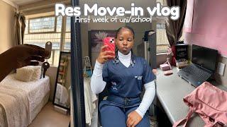 Res move-in vlog: Room tour| Ward rounds| 1st call at theatre SMU/medunsa| Grocery| 1st week of uni