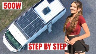 Installing SOLAR PANELS on my Camper Van - FULL Tutorial