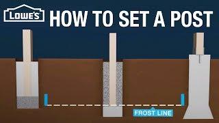 How to Set a Post for a Fence or Deck