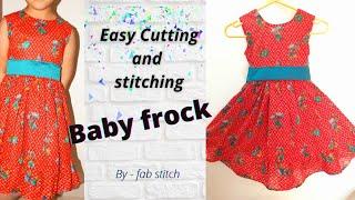 Easy baby frock cutting and stitching || Fab Stitch | फ्रॉक कटिंग व सिलाई | #sewing #frock